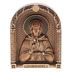 0070587 Изделие из дерева / Икона Матрона Московская (арка) 0.165*0.12*0.02