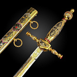 0069350 Златоуст Оружие сувенирное КОРТИК "Адмиральский"с символикой  в П/У