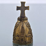 0025330 Бронза Сувенир КОЛОКОЛЬЧИК "МОСКВА. КРЕСТ" 3,5*8см (23350)