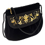 Сумка "Вьюнок". Черная с вышивкой, фотография 1. Интернет-магазин ЛАВКА ПОДАРКОВ
