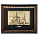 200338/30*40 см Офорт черно-белый  "Старая Москва. Общий вид Кремля"