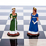 Шахматный ларец с оловянными фигурами "Бородино" 48х48 см, фотография 9. Интернет-магазин ЛАВКА ПОДАРКОВ