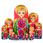 0029793-15м-34см Матрешка "Семеновская ИНТЕРЬЕРНАЯ" 15мест 34см*16см 