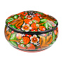 Деревянная круглая шкатулка с росписью "Клубника". Хохлома, фотография 1. Интернет-магазин ЛАВКА ПОДАРКОВ