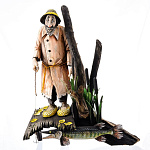 архив0051661 Резьба по дереву Скульптура "Утренняя рыбалка" камыши