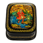 0044942/19*7см  Лаковая миниатюра Палех ШКАТУЛКА "Царевна-Лягушка" Девяткина