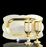 0055130 Златоуст питейный Набор (Лоток ср.2 рюмки высокие) NAW-6285