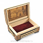 0032546/01606/2 Береста СУНДУК прорезной б/м с янтарем, фотография 2. Интернет-магазин ЛАВКА ПОДАРКОВ
