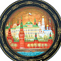 Панно-тарелка с лаковой миниатюрой "Московский Кремль" 24х24 см, фотография 2. Интернет-магазин ЛАВКА ПОДАРКОВ