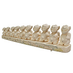 0020024 Клык моржа Скульптура "Семейство пеликенов"(боги домашнего очага)