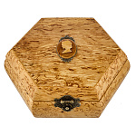 Шкатулка шестигранная из карельской березы "Камея"