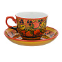 Чайный сервиз на 6 персон "Клубника". Хохлома, фотография 4. Интернет-магазин ЛАВКА ПОДАРКОВ