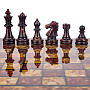 Шахматы с инкрустацией и фигурами из янтаря "Камелот" 45х45 см, фотография 3. Интернет-магазин ЛАВКА ПОДАРКОВ