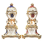 0035104/РС-1518-11 Традиции ФАБЕРЖЕ Сувенир Яйцо пасхальное "Датский юбилей" среднее