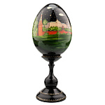 Деревянное пасхальное яйцо на подставке "Москва. Кремль"