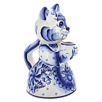 0063483 Гжель ЧАЙНИК "КОШКА"  (КОТ)