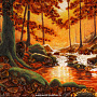 Картина янтарная "Лесной ручей" 75х55 см, фотография 4. Интернет-магазин ЛАВКА ПОДАРКОВ