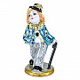 Статуэтка "Клоун с тростью". Гжель в цвете, фотография 1. Интернет-магазин ЛАВКА ПОДАРКОВ