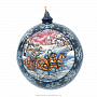 Новогодний елочный шар с росписью "Тройка", фотография 1. Интернет-магазин ЛАВКА ПОДАРКОВ