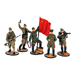 202773 Оловянная миниатюра Набор солдатиков Вторая Мировая Война (5 фигур)