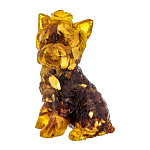 0069327 Янтарь Скульптура СОБАКА "ЙОРКШИРСКИЙ ТЕРЬЕР"