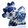 Скульптура-копилка "Бык". Гжель, фотография 1. Интернет-магазин ЛАВКА ПОДАРКОВ