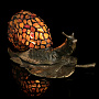 Настольная лампа из янтаря и бронзы "Улитка", фотография 2. Интернет-магазин ЛАВКА ПОДАРКОВ