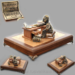 0017689 Бронза Скульптура "Меняла" литье