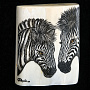Панно из кости "Зебры" 23,5 х 23,5 см, фотография 1. Интернет-магазин ЛАВКА ПОДАРКОВ