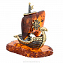 Статуэтка с янтарем "Корабль Ладья", фотография 2. Интернет-магазин ЛАВКА ПОДАРКОВ