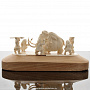 Скульптура "Охота на мамонта" (бивень мамонта), фотография 2. Интернет-магазин ЛАВКА ПОДАРКОВ