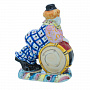 Статуэтка "Клоун на барабане". Гжель в цвете, фотография 2. Интернет-магазин ЛАВКА ПОДАРКОВ