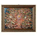 0026039 ПАННО "ДЕНЕЖНОЕ ДЕРЕВО" эп.смола. монеты. в багете