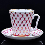 0049401/81.27061.00.1 ЛФЗ БОКАЛ С БЛЮДЦЕМ Ленинградский 2  "СЕТКА-БЛЮЗ кружево"ТН1