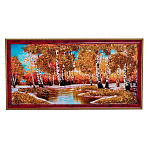 Картина янтарная "Березки" 60х29 см