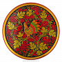 Деревянное панно-тарелка с росписью. Хохлома, фотография 1. Интернет-магазин ЛАВКА ПОДАРКОВ