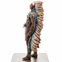Деревянная резная скульптура "Индеец с трубкой". Высота 81 см, фотография 7. Интернет-магазин ЛАВКА ПОДАРКОВ