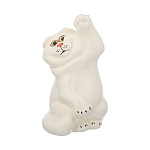 0025314  Сувенир Скульптура "БЕЛЫЙ КОТ" фарфор 10*14см