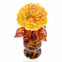 Янтарная композиция "Роза в вазе", фотография 2. Интернет-магазин ЛАВКА ПОДАРКОВ