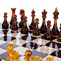 Шахматы с янтарными фигурами "Европа" 48х48 см, фотография 1. Интернет-магазин ЛАВКА ПОДАРКОВ