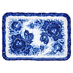 091631/№3-коб Гжель Лоток 25*17,5см малый  Авт. Алехин С.С. 