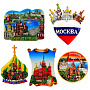 0027009  МАГНИТ полистоун "СУВЕНИР из МОСКВЫ" в ассортименте, фотография 6. Интернет-магазин ЛАВКА ПОДАРКОВ