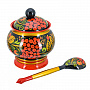 Сахарница "Рябина". Хохлома, фотография 3. Интернет-магазин ЛАВКА ПОДАРКОВ