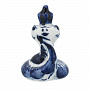 Статуэтка "Змея с короной". Гжель, фотография 2. Интернет-магазин ЛАВКА ПОДАРКОВ