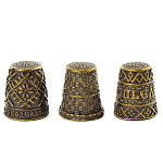 0029849 Сувенир НАПЕРСТОК "ОРНАМЕНТ" в ассортименте 2*3см 