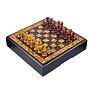Шахматы с инкрустацией и фигурами из янтаря 30х30 см, фотография 15. Интернет-магазин ЛАВКА ПОДАРКОВ