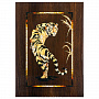 Панно янтарное "Крадущийся тигр" 45х65 см, фотография 1. Интернет-магазин ЛАВКА ПОДАРКОВ