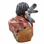Деревянная резная скульптура "Бюст индейца". Высота 39 см, фотография 4. Интернет-магазин ЛАВКА ПОДАРКОВ