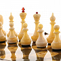 Шахматы с инкрустацией и фигурами из янтаря "Арабески-Марин" 56х56 см, фотография 10. Интернет-магазин ЛАВКА ПОДАРКОВ