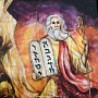 Икона на перламутре настольная "Моисей" 20 х 30 см, фотография 3. Интернет-магазин ЛАВКА ПОДАРКОВ